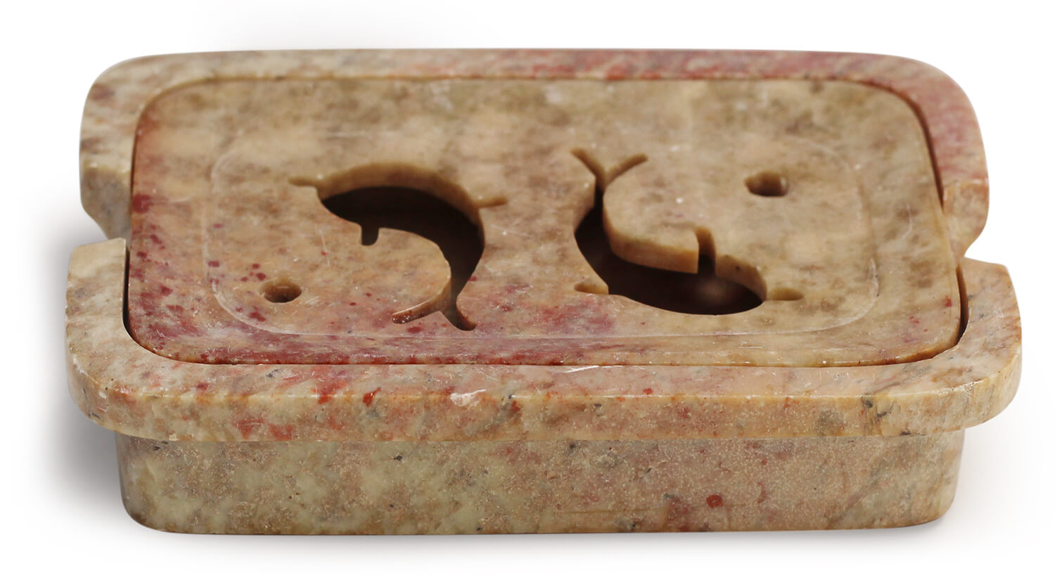 ArtistryBazaar Natural Soapstone Dish Bath Accessories (Standard, Multicolor)